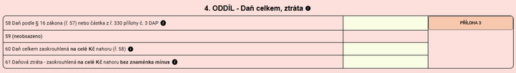 5. oddíl daňového přiznání